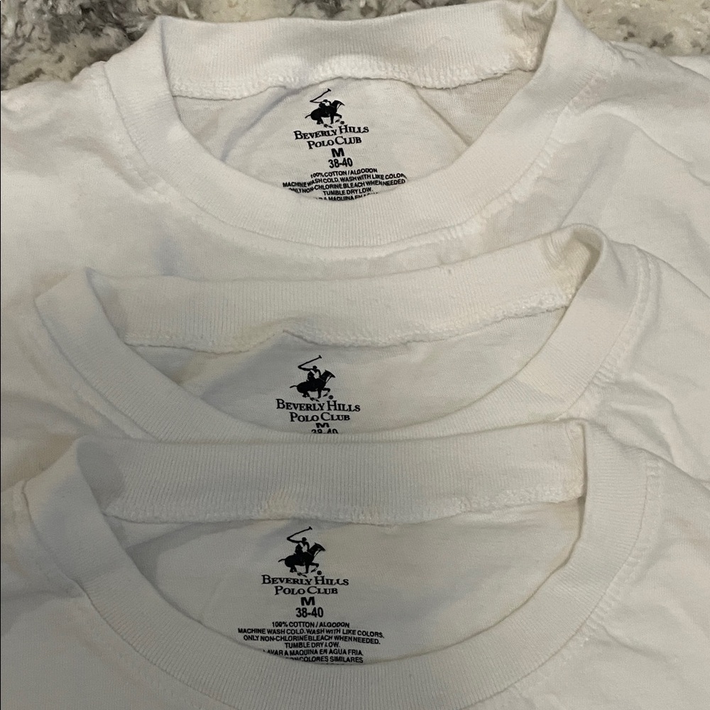 Pack of 3 Beverly Hills Polo Club Classic White Tees